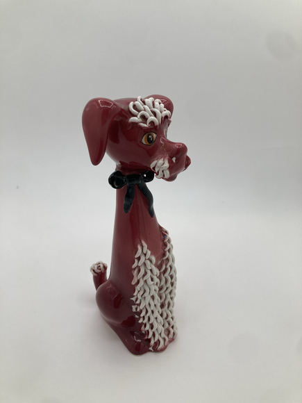 Vintage Mid-Century Red Poodle Figurine with Bow – Ceramic Dog Statue Japan - Picture 2 of 5
